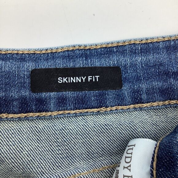 Judy Blue Womens Skinny Fit Raw Hem‎ Denim Jeans Blue Size 13/31 - Picture 7 of 9